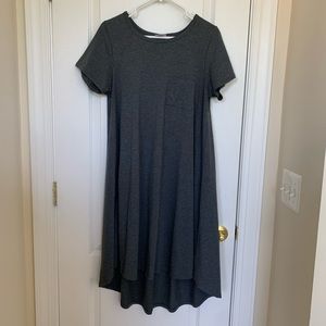 LuLaRoe Carly Dress: S Solid Dark Gray